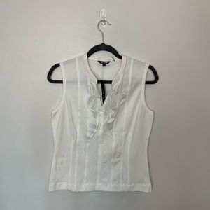 Nic & Zoe white sleeveless blouse. Size Petite M.